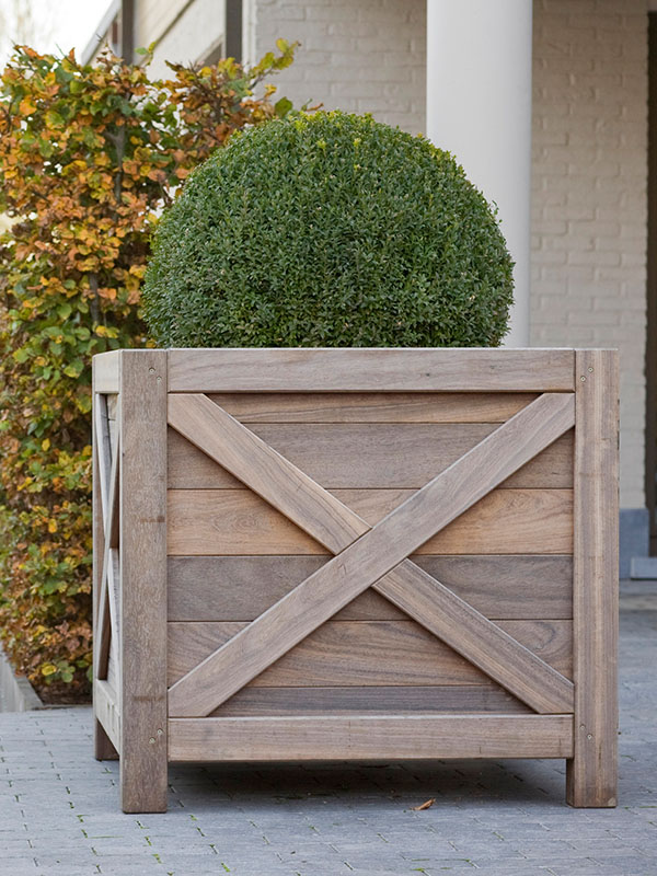 Bac et jardinière bois