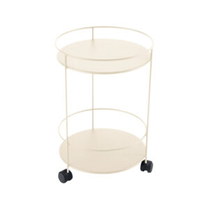 GUÉRIDON À ROULETTES DOUBLE PLATEAU PLEIN