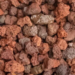 Pouzzolane lave rouge-marron concassée